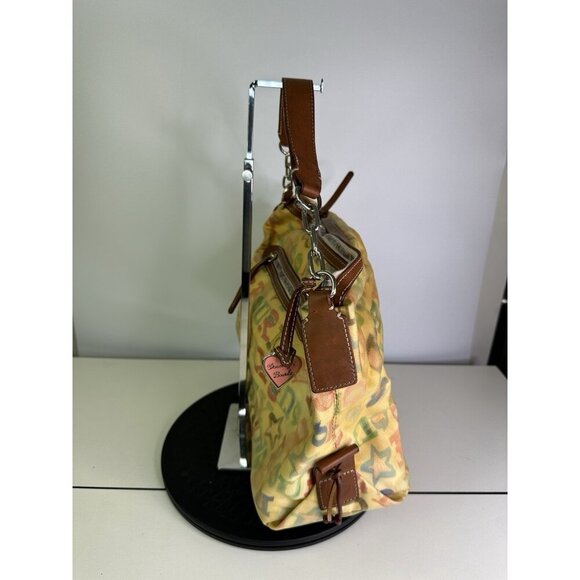 VTG Dooney & Bourke Colorful Alphabet Print Women's Bag (yellowed PVC) - Picture 2 of 13